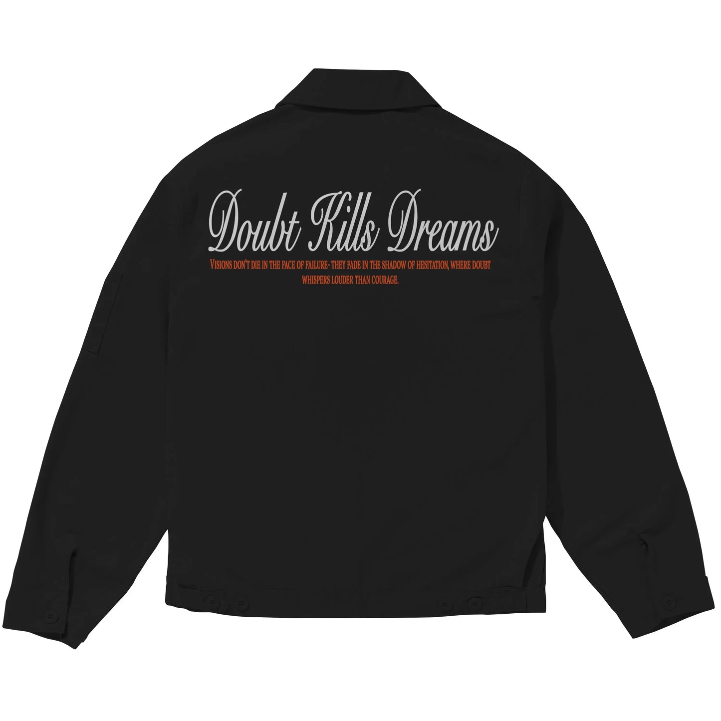Doubt Kills Dreams – FFA Jacket with Bold, Purpose-Driven Style 1997 Appeal Clothing